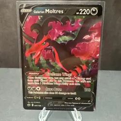 Pokemon TCG Galarian Moltres V 097/198 Chilling Reign Sword & Shield UR NM - Image 1