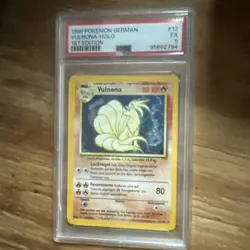 1999 VULNONA NINETALES HOLO FOIL BASE SET POKEMON TCG PSA 8 #12/102 - Image 1