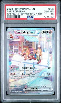 Pokemon Skeledirge ex 258/193 Special Illustration Rare Paldea Evolved PSA 10 - Image 1