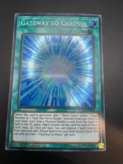 YUGIOH GATEWAY TO CHAOS SECRET RARE 1ST NM SHVA-EN058 - Image 1