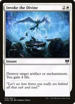 (1x FOIL) INVOKE THE DIVINE - Kaldheim - MTG Magic the Gathering Card - Image 1