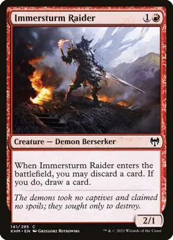 (1x FOIL) IMMERSTURM RAIDER - Kaldheim â€“ MTG Magic the Gathering Card - Image 1