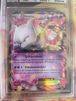 Pokemon Card Mewtu Mewtwo Black Star Promo German XY Triple Holo BGS Beckett 8 - Image 3