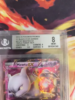 Pokemon Card Mewtu Mewtwo Black Star Promo German XY Triple Holo BGS Beckett 8 - Image 4