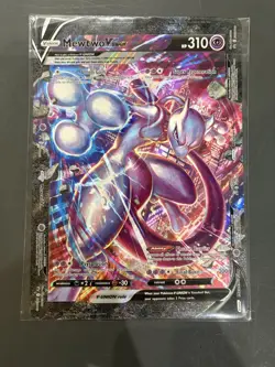 JUMBO Mewtwo V Union Card SWSH161 Black Star Promo Pokemon PACK FRESH - Image 1