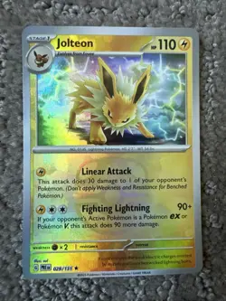 Pokemon TCG Prismatic Evolutions Jolteon Card 29/131 Master Ball Reverse Holo - Image 1