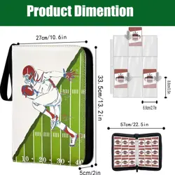 900 Football Card Binder for Trading Cards, Fit 900 Cards with 50 Sleeves 9-P... - Image 2