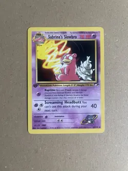 Sabrina's Gastly 97/132 1st Edition Gym Challenge Pokemon Card MINT - Image 1