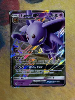 Espeon GX 61/149 Sun & Moon Base Ultra Rare Full Art Pokemon Card MP - Image 2