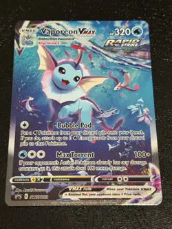 Vaporeon VMAX SWSH182 SWSH: Sword & Shield Black Star Promo Card Holo Near Mint - Image 1