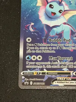 Vaporeon VMAX SWSH182 SWSH: Sword & Shield Black Star Promo Card Holo Near Mint - Image 5