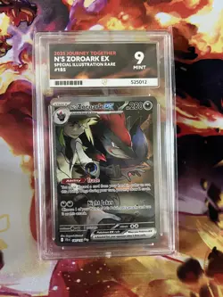N's Zoroark EX 185/159 Journey Together Ace Mint 9 Pokemon Graded Card SIR - Image 1