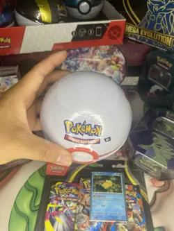 Pokemon TCG premier Ball Tin Trading Card Game Contains 3 Booster Packs - Image 2