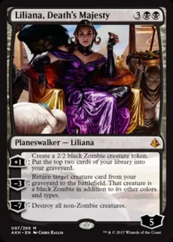 1x Liliana, Death's Majesty NM-Mint, English Amonkhet MTG Magic - Image 1