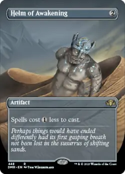 1x Helm of Awakening - Borderless NM-Mint, English Dominaria Remastered MTG Magi - Image 1