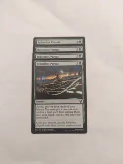(4) Relentless Pursuit *PLAYSET* Theros Beyond Death Regular NM MTG - Image 1
