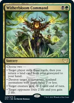 1x Witherbloom Command - Promo Pack NM-Mint, English Planeswalker Stamped MTG Ma - Image 1