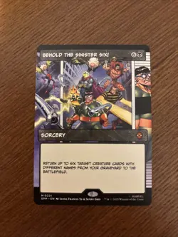 MTG Behold the Sinister Six! (Borderless) (221) | NM | Spider-Man (SPM) - Image 1