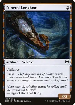(3x FOIL) FUNERAL LONGBOAT - Kaldheim - MTG Magic the Gathering Card - Image 1