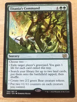 194/287 TITANIA'S COMMAND RARE THE BROTHERS' WAR MTG CARD - Image 1