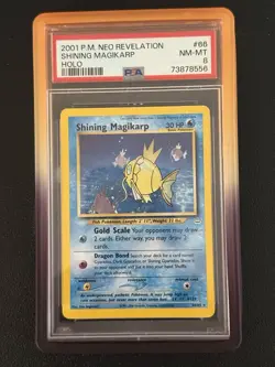 2001 Pokemon Neo Revelation #66 Shining Magikarp Holo - PSA 8 - Image 1