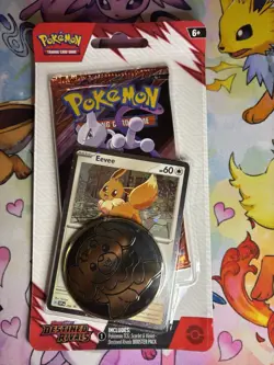 Pokemon Destined Rivals Checklane Blister-Eevee Promo-Factory Sealed - Image 1