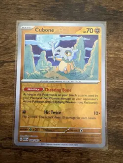 Cubone Reverse Holo Common SV: Scarlet & Violet 151 104/165 NM Pokemon NM - Image 1