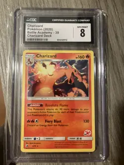 Pokemon Charizard 3/70 from Battle Academy Charizard Deck in a CGC 8 NM/MINT - Image 1