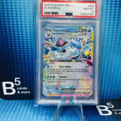 PSA 10 Gem Mint Glaceon ex 026/131 2025 Pokemon Prismatic Evolutions - Image 1