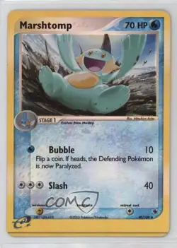 Marshtomp Reverse Foil Pokemon EX Ruby & Sapphire #40 2003 - Image 1