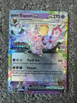 Pokemon TCG Espeon ex 034/131 Surprise Box Stamped Promo Prismatic Evolutions - Image 1