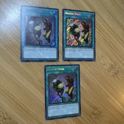 Yugioh! Snatch Steal BLTR-EN096 x3 Playset Secret Rare 1st Edition VLP/NM - Image 1