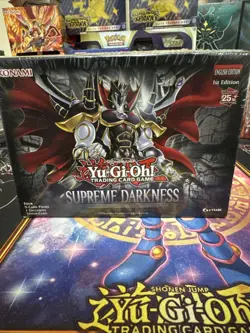 Yugioh Supreme Darkness 1st edition Mini Box w/ 4 booster packs and token - Image 1