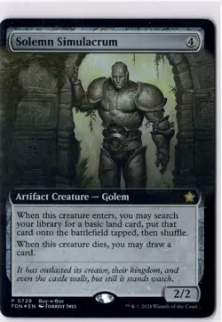 Solemn Simulacrum NM* FOIL EXTENDED PROMO Foundation ENGLISH 9/15 -UnltdCards - Image 1