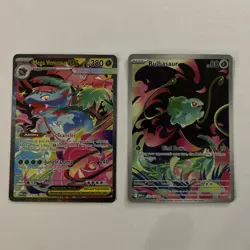 Pokemon Mega Evolution Lot of 2 Mega Venusaur ex SIR #177 & Bulbasaur IR #133 NM - Image 1