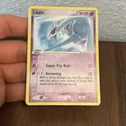 Lugia 2/17 POP Series 5 Holo Rare Pokemon Card w/ Swirl - Played - Image 5
