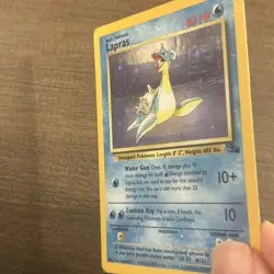 Pokemon Lapras 10/62 Fossil Unlimited Holo Vintage WOTC MP - Image 3