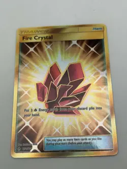 Pokemon TCG SM Unbroken Bonds Fire Crystal 231/214 Gold Secret Rare NM - Image 1