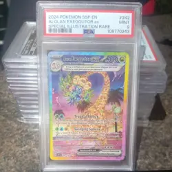 Pokemon TCG Alolan Exeggutor Ex SIR 242/191 Surging Sparks PSA 9 MINT - Image 1