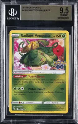 2022 POKEMON GO #4 RADIANT VENUSAUR RDR BGS 9.5 - Image 1