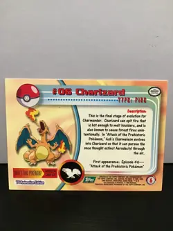 Pokemon Topps Charizard #06 TV Animation Edition Series 1 - Image 2