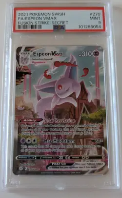 Pokemon Fusion Strike Espeon VMAX Full Alternate Art #270/264 PSA 9 - Image 1