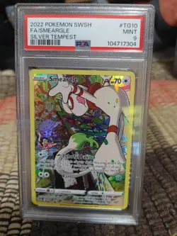 2022 Pokemon SWSH FA/Smeargle Silver Tempest #TG10 PSA 9 - Image 1
