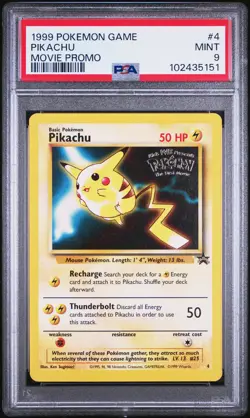1999 POKEMON GAME MOVIE PROMO #4 PIKACHU PSA 9 - Image 1
