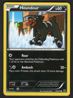 2013 POKEMON BLACK & WHITE PLASMA BLAST CARD - 55 Houndour COMMON /101 - Image 1