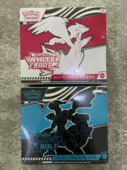 Pokemon TCG: Black Bolt & White Flare Elite Trainer Box Bundle (SEALED) - Image 1