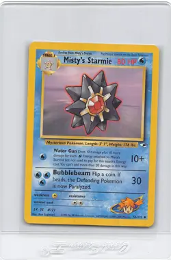 Misty's Starmie 56/132 - Gym Heroes - VINTAGE WOTC Pokemon Card - UNLIMITED - LP - Image 1