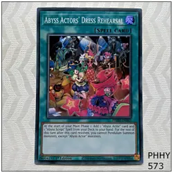 Abyss Actors' Dress Rehearsal - PHHY-EN063 - Super Rare 1st Edition Yugioh - Image 1