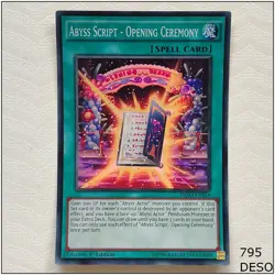 Abyss Script - Opening Ceremony - DESO-EN024 - Super Rare 1st Edition Yugioh - Image 1