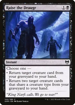 (1x FOIL) RAISE THE DRAUGR - Kaldheim â€“ MTG Magic the Gathering Card - Image 1